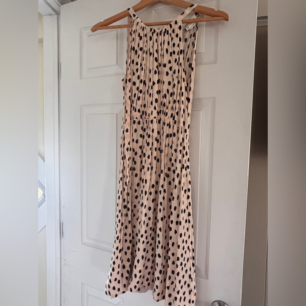 Kate spade pale pink Sleeveless Polka Dot Midi Dress